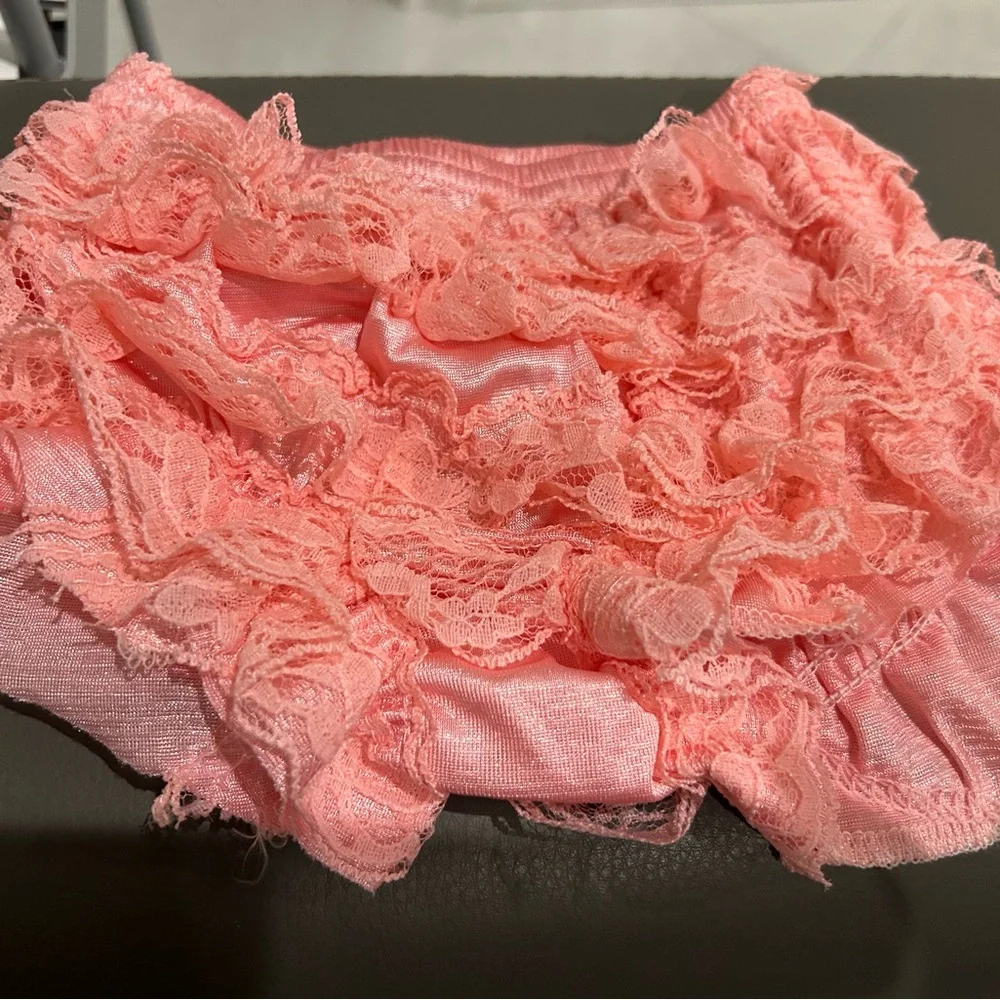 NWOT Set of 2 Vintage Look Lace Full Front and Back Ruffled Baby Bloomer